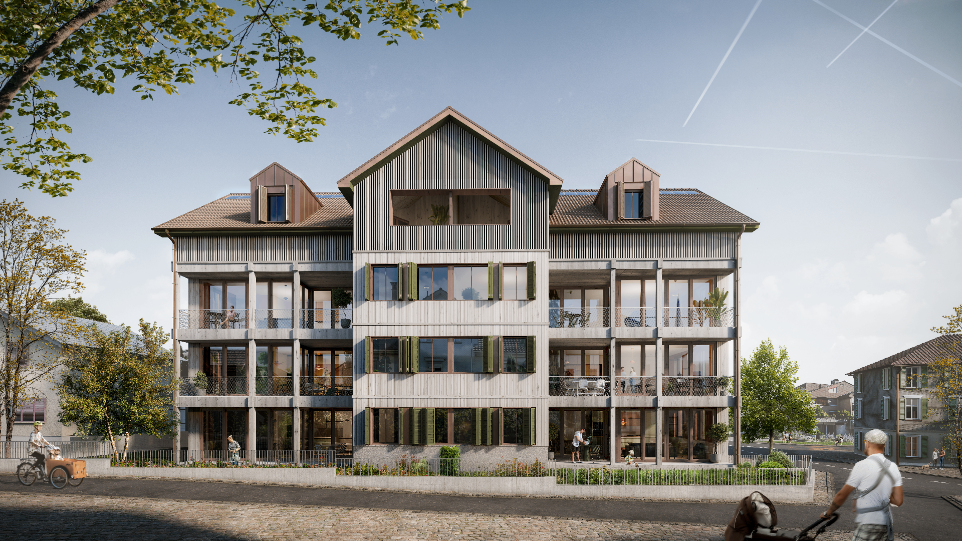 Modernes Wohngebäude in der Ostschweiz